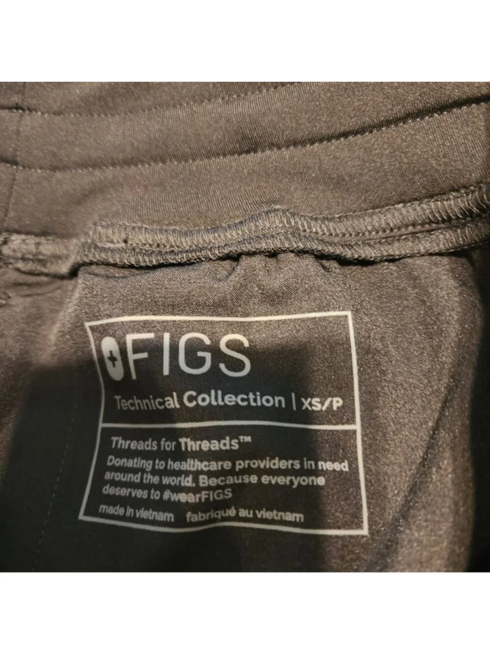 Figs Technical Collection Alva Skinny Tapered scrub pants black XS P